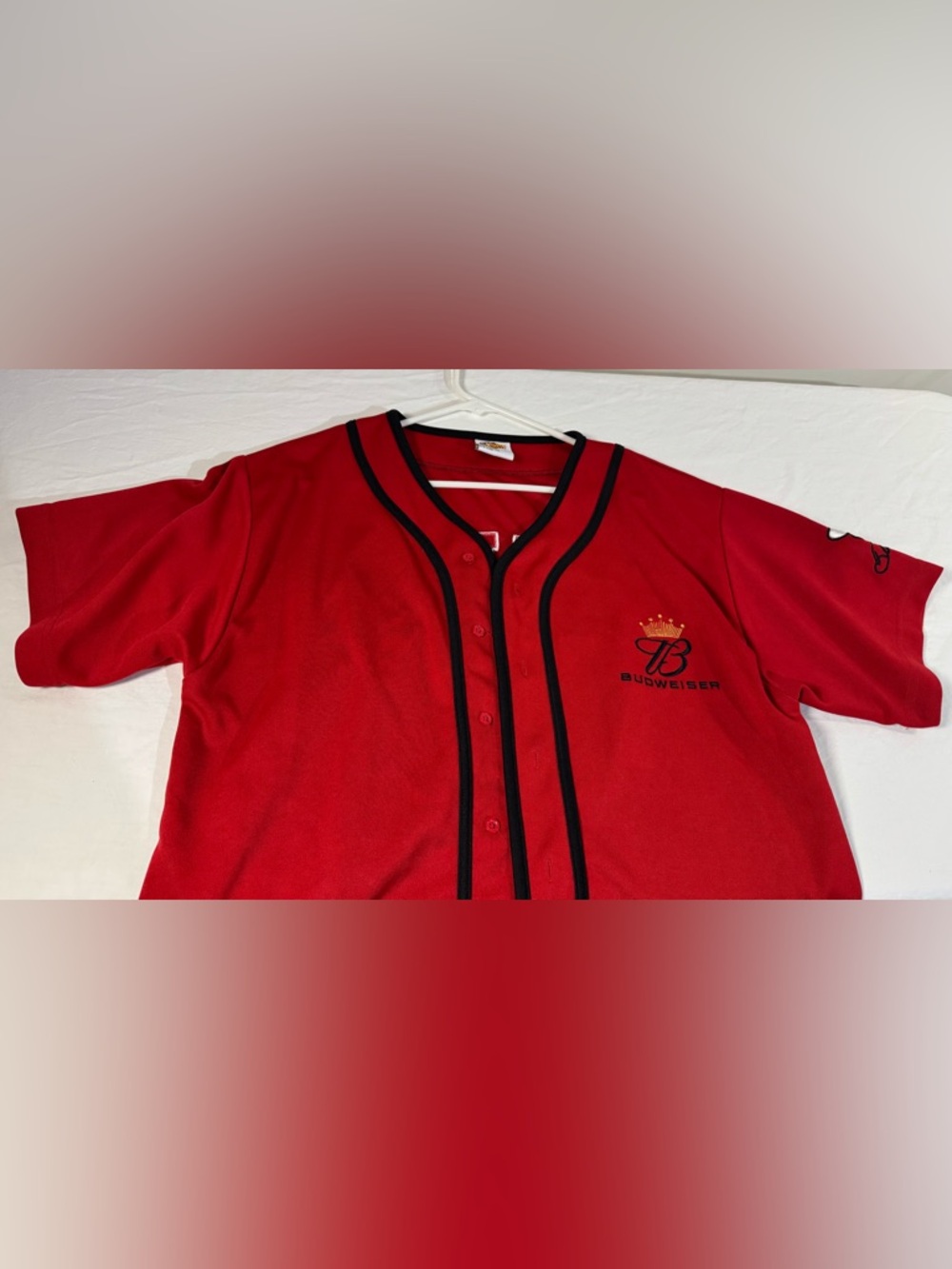 Dale Earnhardt jr baseball jersey Budweiser circle nascar large